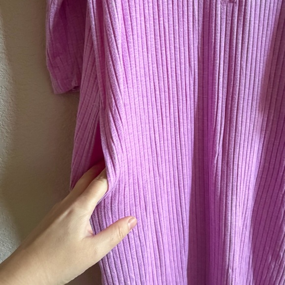 Joyspun Women’s Medium Pink Nightgown Dress Rubbed Henley Stretchy Soft - Picture 8 of 8